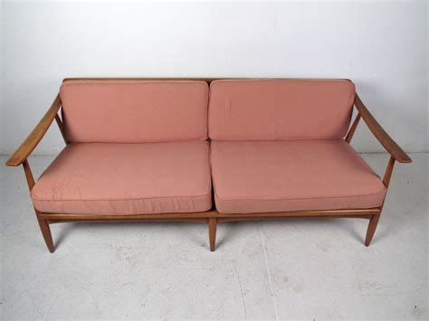 Vintage Mid Century Modern Walnut Sofa At 1stdibs Vintage Mid Century