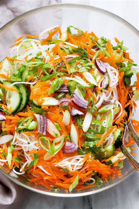 The site may earn a commission on some products. Spring Roll Noodle Salad Recipe - Noodle Pasta Salad ...