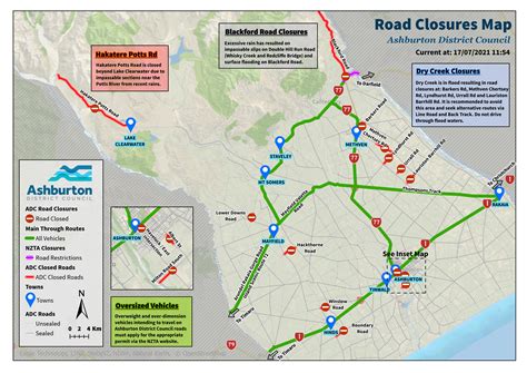 Heavy Rainfall Road Closures | Ashburton DC