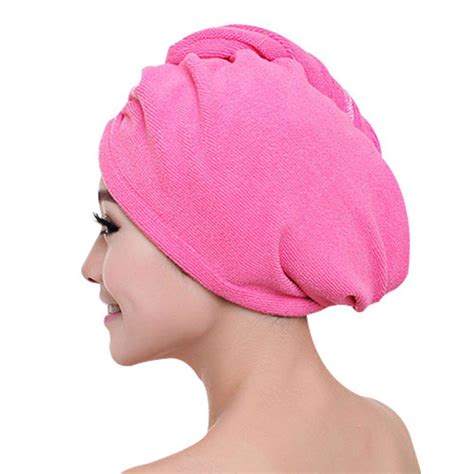 Hair Drying Hat Quick Dry Hair Towel Cap Hat Bath Hat Microfiber Solid