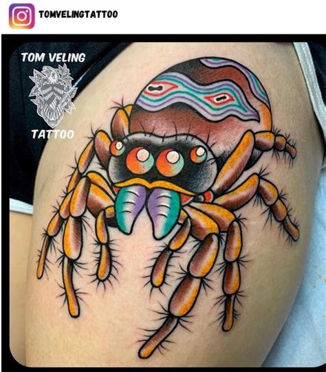 49 Jumping Spider Tattoo Ideas Tattoo Designs