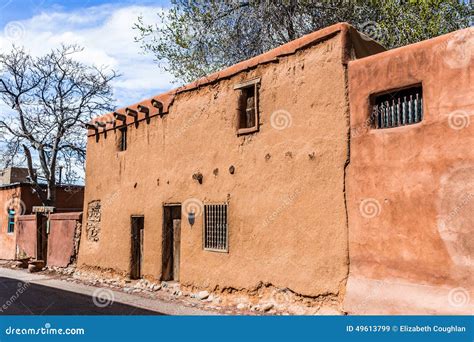 Old Adobe House Santa Fe New Mexico Usa Stock Image Image 49613799