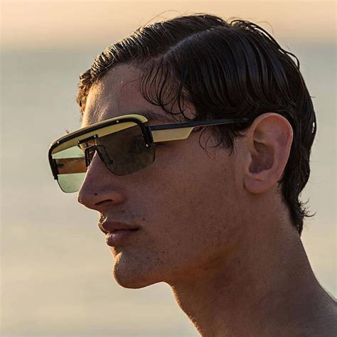 Unisex Square Vintage Sunglasses Men Half Frame Brand Designer Luxury