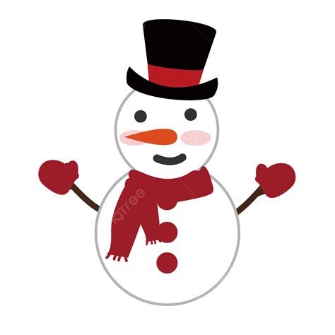 Simple Cute Snowman Clipart Hd Png Simple Cartoon Snowman Decorative