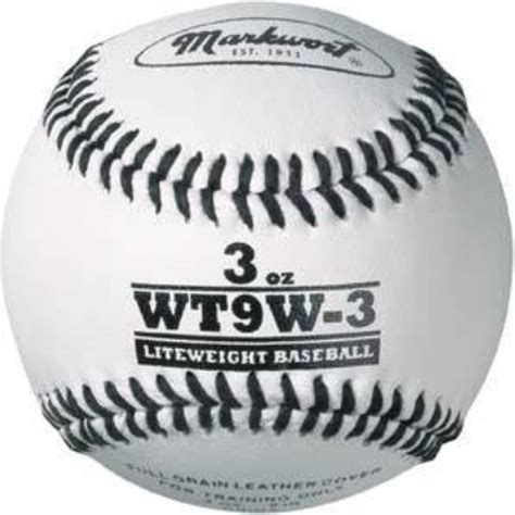 Markwort Weighted White Leather Baseball Wt9w Weight 10 Oz Bol