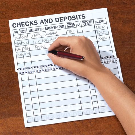 Large Print Check Register Wide Line Checkbook Register