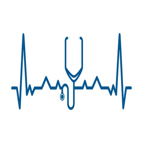 Heartbeat With Stethoscope Transparent Png And Svg Vector File
