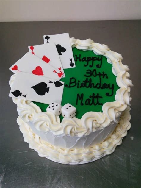 Create custom, online birthday cards with photos, gifs, & videos. Poker/ playing card/ gambling cake with dice for a man's 30th birthday | Gambling cake, Casino ...