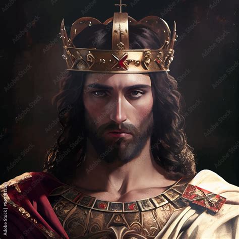 Jesus Christ King Of Kings Illustration Stock Vector Adobe Stock