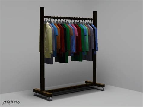 Mod The Sims Functional Clothes Rack Clothing Rack Wardrobe Rack