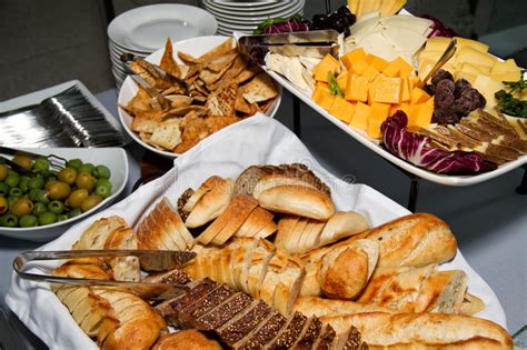 Cheese Bread And Salad Party Buffet Stock Photo Image Of Food Cook