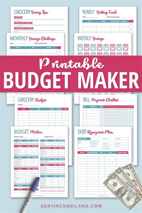 Budget Maker Binder (Printable) - A Day In Candiland