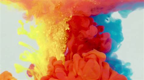 Vector speech red blue green black yellow bubble. Underwater yellow red Blue Paint Smoke Stock Video Footage ...