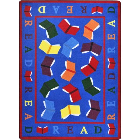 Scattered Books Classroom Rug
