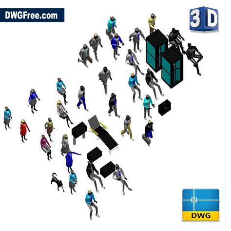 Human Figures 3d Dwg Drawing 2021 In Autocad Dwgfree