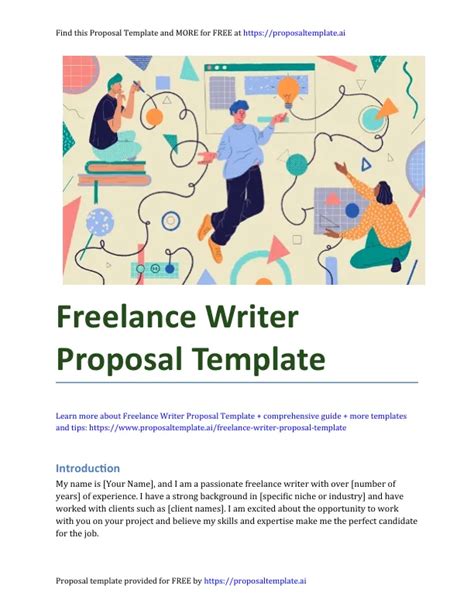 Freelance Writer Proposal Template A Comprehensive Guide Free