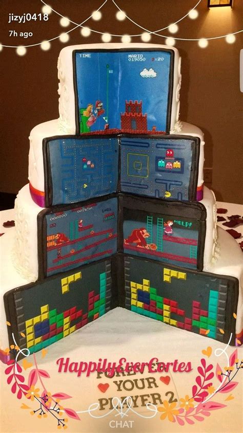 Our Opened Video Game Themed Wedding Cake ️ Themed Wedding Cakes Game