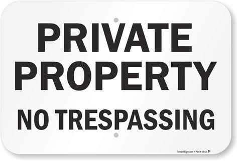 Smartsign 12 X 18 Inch Private Property No Trespassing Metal Sign