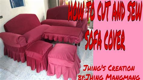 How To Cut And Sew Sofa Covereasy Tutorial Youtube