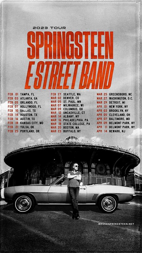 Bruce Springsteen And The E Street Band Detail 2023 Us Tour Kool1019