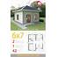 Simple House Plans 6x7 With 2 Bedrooms Hip Roof  3D