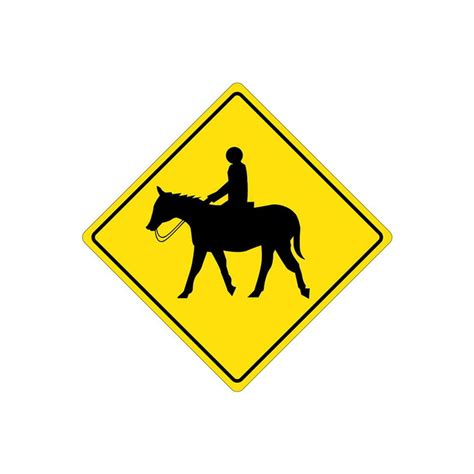 Horse Crossing Sign Poster 13x19