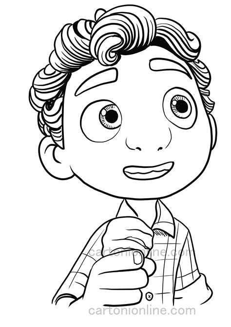 Dibujo de Luca Paguro di Luca la película de Disney Pixar para colorear