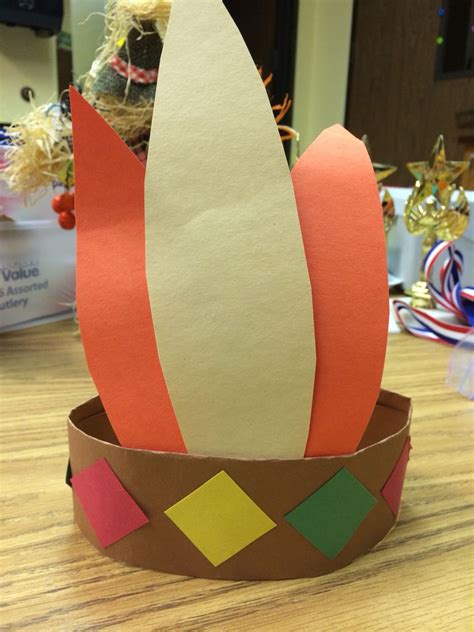 All orders over $75 receive free shipping! Thanksgiving Indian hat | Thanksgiving crafts preschool ...
