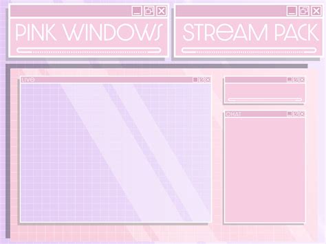 Stream Pack Pink Windows Overlay And Panels Twitch Overlay Etsy Uk