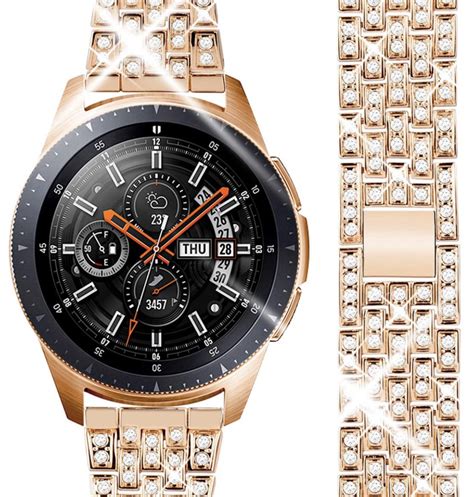 24k Rose Gold Plated Samsung Galaxy Watch With Rose Gold Diamond