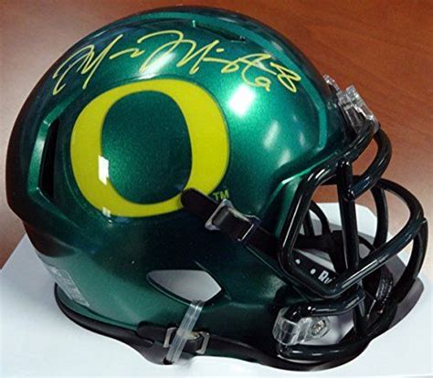 Marcus Mariota Autographed Oregon Ducks Speed Green Mini Helmet Mm Holo