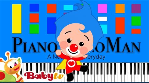 Babytv Plin Plin The Clown Slow Easy Medium 4k Piano Tutorial Youtube