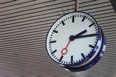 Train Clock Time Platform Railway Station Transport Railway