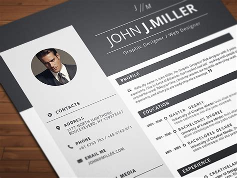 Free resume & cover letter in ms word. Free Microsoft Word Format CV Resume Template in Minimal ...