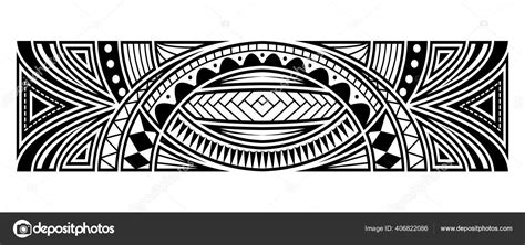Polynesian Tattoo Pattern Maori Samoa Ornament Border Ethic Tribal Template Stock Vector Image
