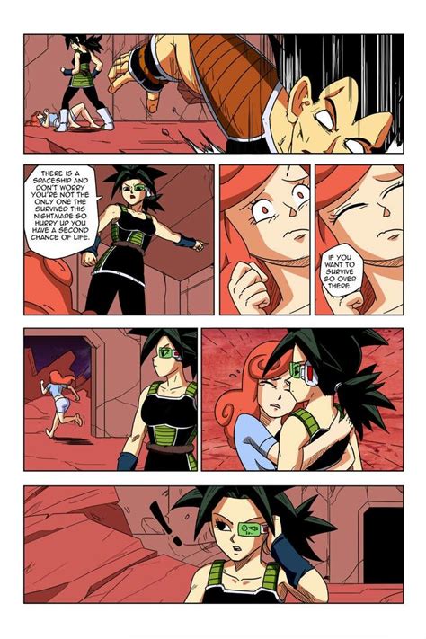 A Page From The Dragon Ball Comic With An Image Of A Woman In Black And Green