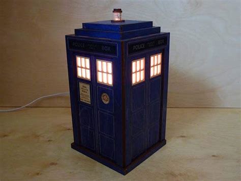 Handmade Doctor Who Tardis Wooden Led Lamp Gadgetsin