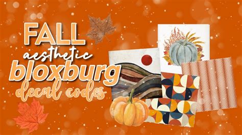 Fall Aesthetic Decal Codes For Bloxburg Youtube
