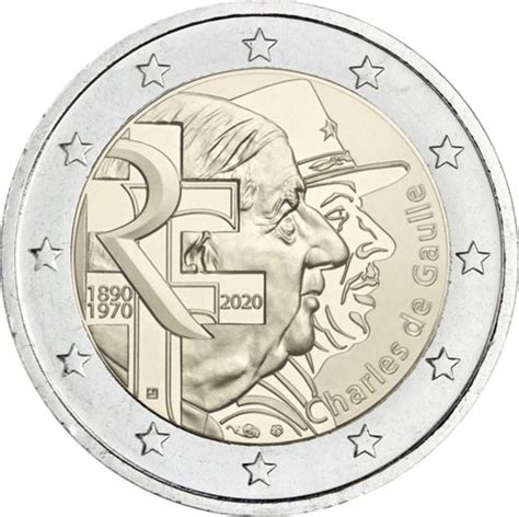 Piece Rare 2 Euro Charles De Gaulle Communauté Mcms™ Oct 2023