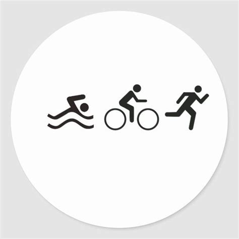 Stunning triatlon logo designs | buying triatlon logos from professional designers around the globe made simple. TRIATHLON LOGO CLASSIC ROUND STICKER | Zazzle.com in 2020 ...