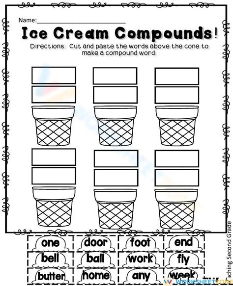 Compound Word Cut And Paste Worksheet