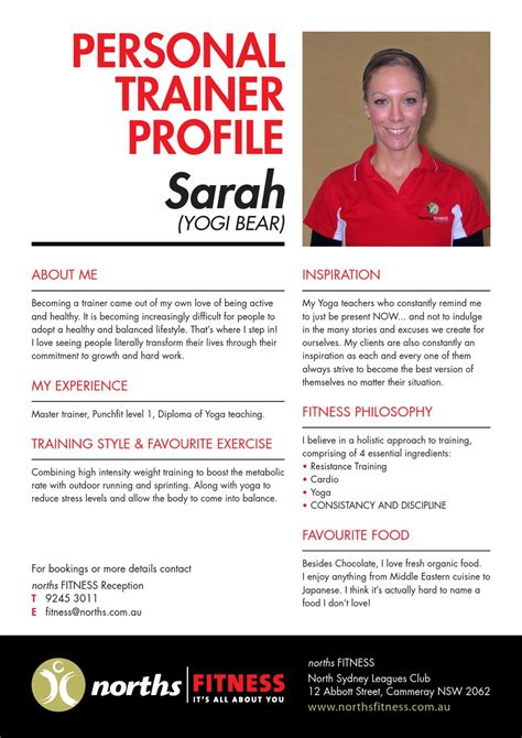 Norths Personal Trainer Profiles By North Sydney Leagues