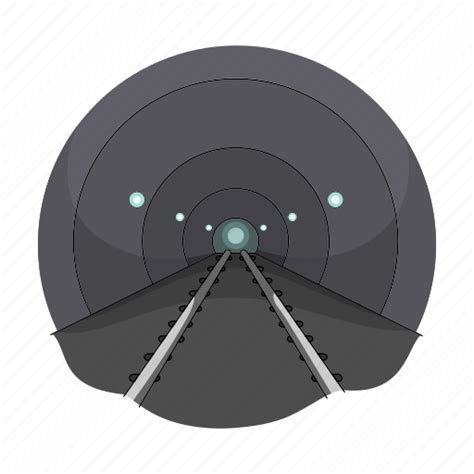 Rails Road Subway Transport Tunnel Underground Icon Download On