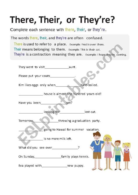 There Their And They Re Worksheet — Db