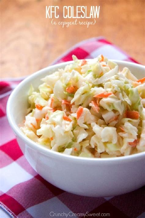 You can also add grated carrots, some red cabbage, peppadews, cocktail onions or finely chopped onion to your coleslaw for an even better twist! KFC Coleslaw Copycat Recipe - Crunchy Creamy Sweet