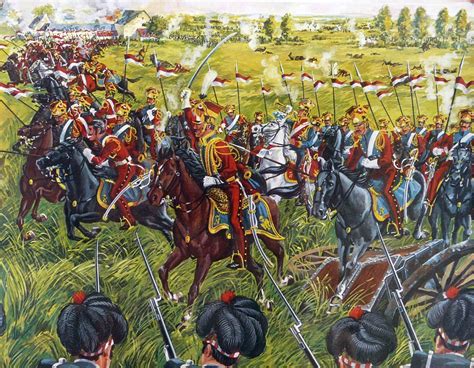Charge Of The Dutch Red Lancers At The Battle Of Waterloo Military