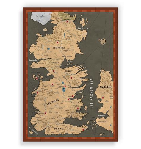 Kunstplakate Antiquitäten And Kunst Kunst Game Of Thrones Westeros Map