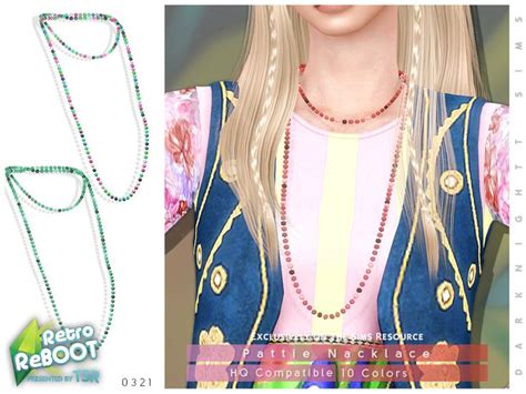 Sims 4 — Retro Reboot Pattie Necklace By Darknighttsims— Retro