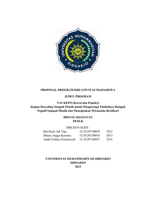 Proposal Pengolahan Sampah - Riset