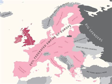 Mapping European Stereotypes Map Europe Illustrated Map